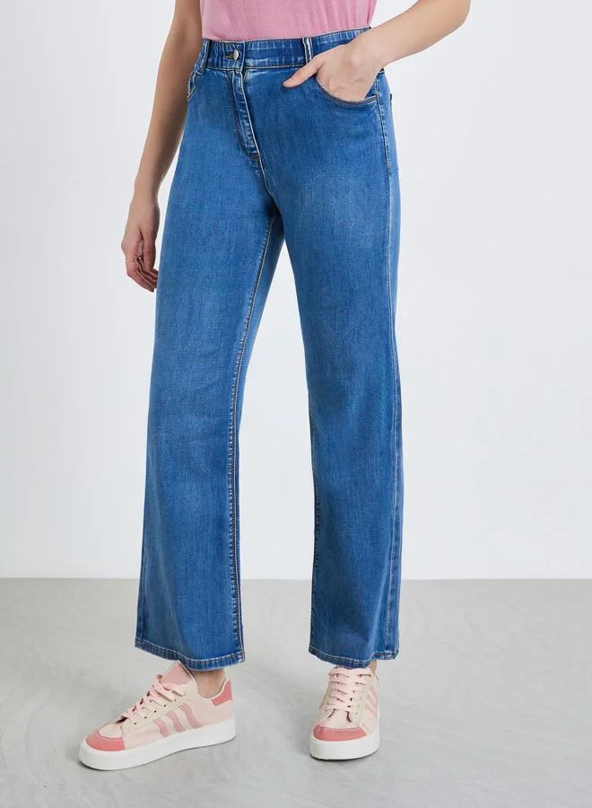 Styli Women Blue Loose Fit Mid-Rise Jeans